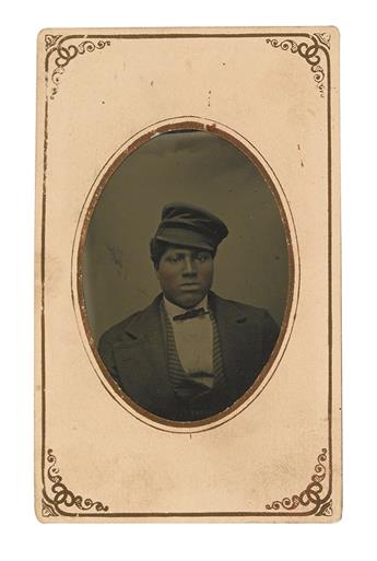 (SLAVERY AND ABOLITION--PHOTOGRAPHY.) Group of 18 tintypes of people of color.